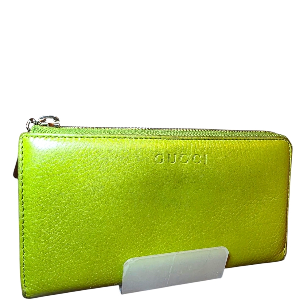 Gucci Lime Green Leather Wallet